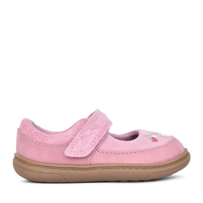 Girls Clarks Flash Berry Dusty Pink Mary Jane First Walker Shoes - Dusty Pink