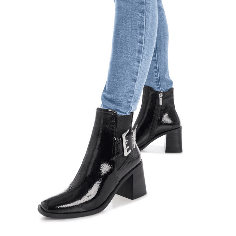 Womens Xti 144315 Block Heeled Boots - Black
