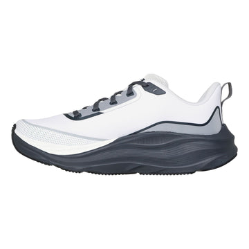 Mens Skechers Max Run - Vorteza Waterproof Trainers - White / Charcoal