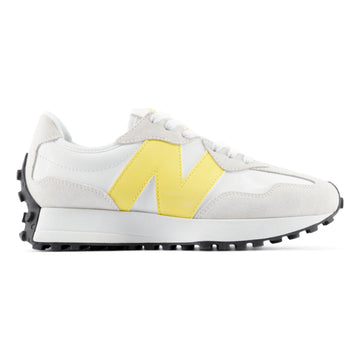 Womens New Balance 327 Trainers - White & Yellow