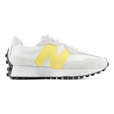 Womens New Balance 327 Trainers - White & Yellow