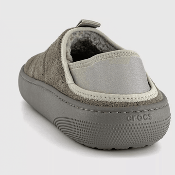 Mens Crocs Classic Vegan Suede Moc Slippers - Galactic Grey