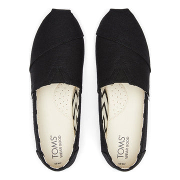 Womens Toms Alpargata Espadrilles - Black with Black