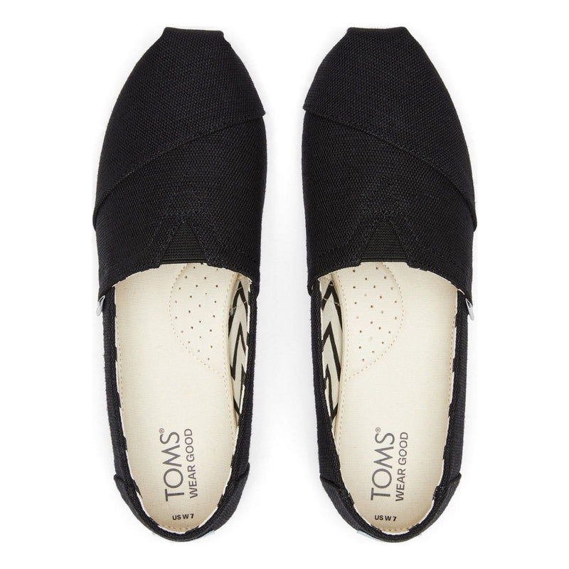 Womens Toms Alpargata Espadrilles - Black with Black