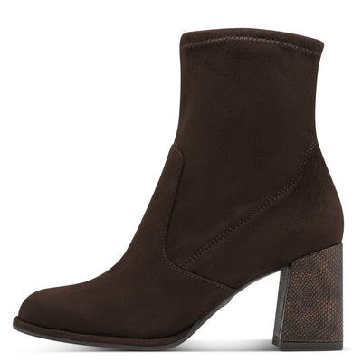Womens Tamaris 25057 Mocca Comb Ankle Boots - Mocca Comb