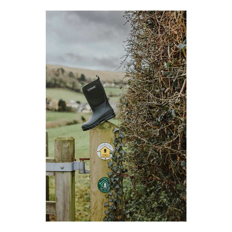 Kids Cotswold Hilly Neoprene Wellingtons - Green