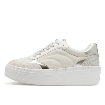 Womens Tamaris 23756 Platform Trainers - White