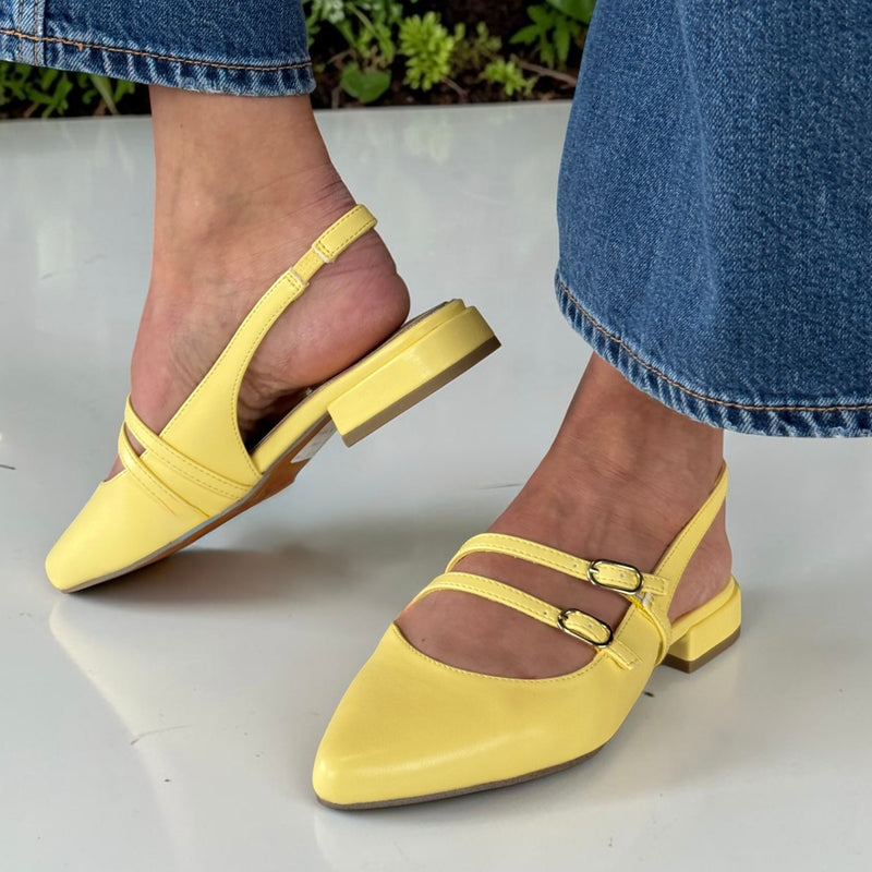 Womens Marco Tozzi 29409 Limoncello Sling Pumps - Limoncello