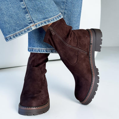 Womens Redz 250627 Brown Ankle Boots - Brown