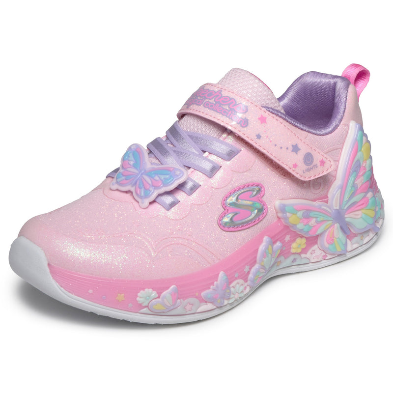 Toddler Skechers 303065L Girls Pink Butterfly Butterfly Bliss Trainer - Light Pink