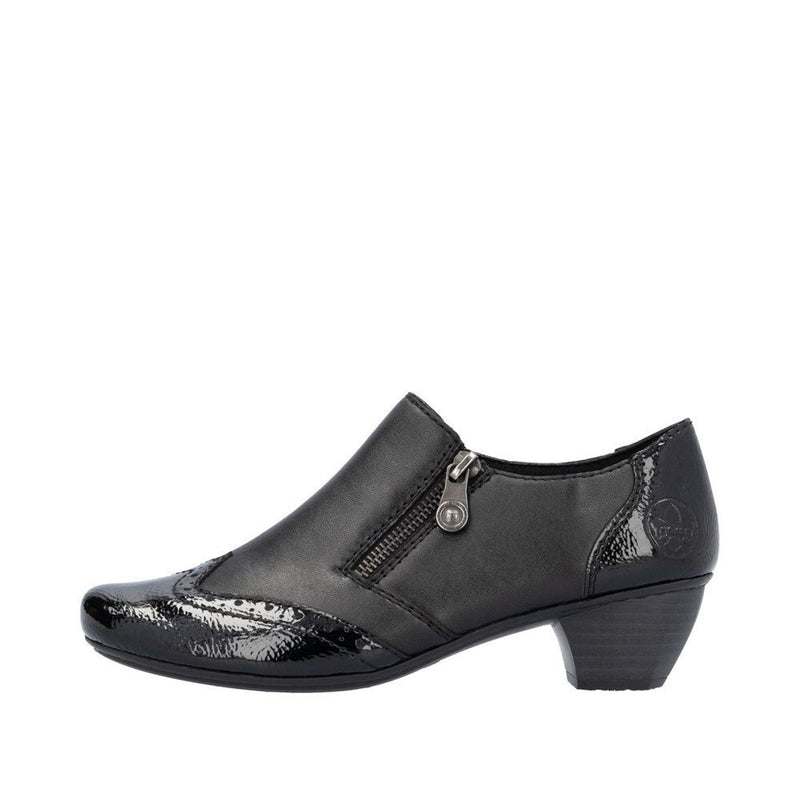 Womens Rieker 41757 Black Shoe Boots - Black