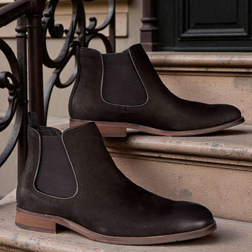 Mens Escape Darnhemp Chelsea Boots - Schwarz