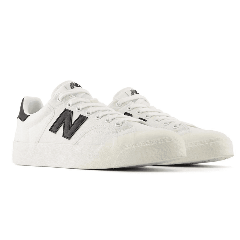 Mens New Balance 100 Canvas - White with Black