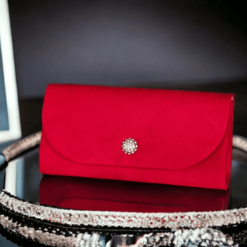 Womens Sorento Riverbank Foldover Clutch Bag - Red