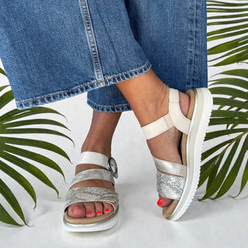 Womens Remonte D1J64 Metallic Sandal - Metallic