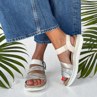 Womens Remonte D1J64 Metallic Sandal - Metallic