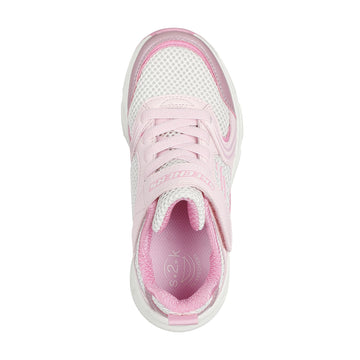 Girls Skechers 303692L Pink & White Sporty Retro-Graph Trainer - Junior - Pink