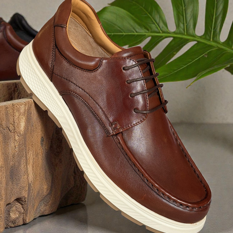 Mens Escape Shaladar Brandy Casual Lace-up Shoe - Brandy