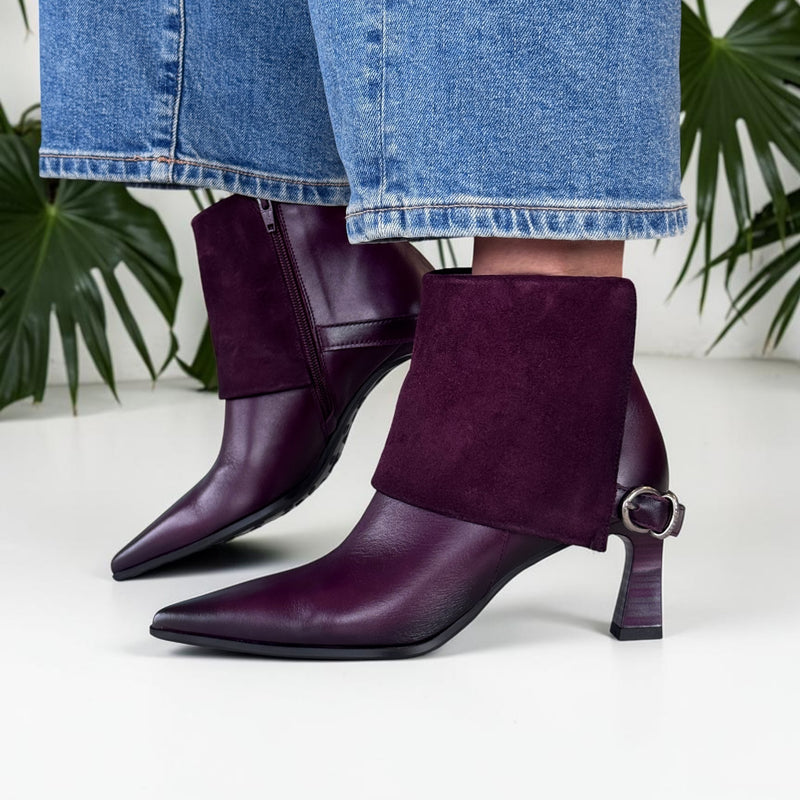 Womens Hispanitas 265070 Paris Ankle Boots - Burgundy