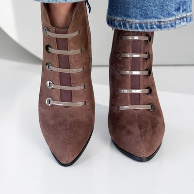 Womens Redz D6036 Taupe Ankle Boots - Taupe