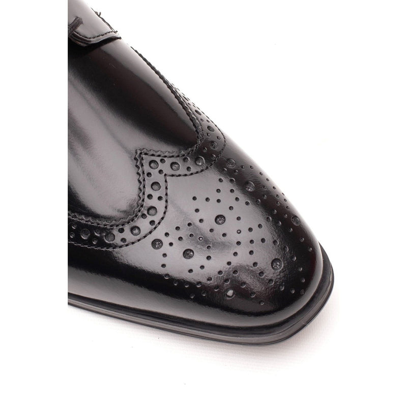 Mens Base London Steeple Hi Shine Black Formal Lace-up Shoes - Hi Shine Black