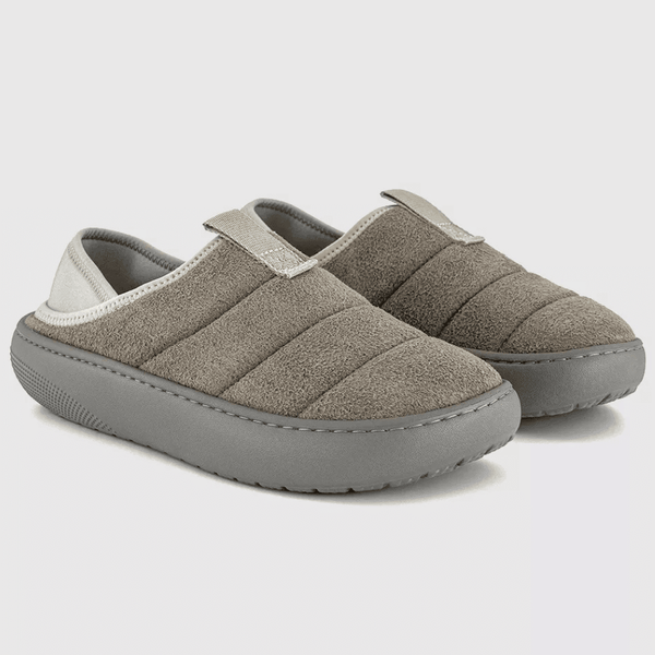 Mens Crocs Classic Vegan Suede Moc Slippers - Galactic Grey