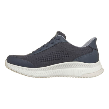 Womens Skechers 117744 Bobs Sport Squad 4 - Essential Look Waterproof Slip-Ins Trainers - Dark Navy