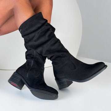 Womens Rieker 74192 Long Slouch Boots - Black