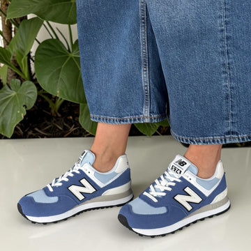 New Balance Women's 574 Trainers - Blue