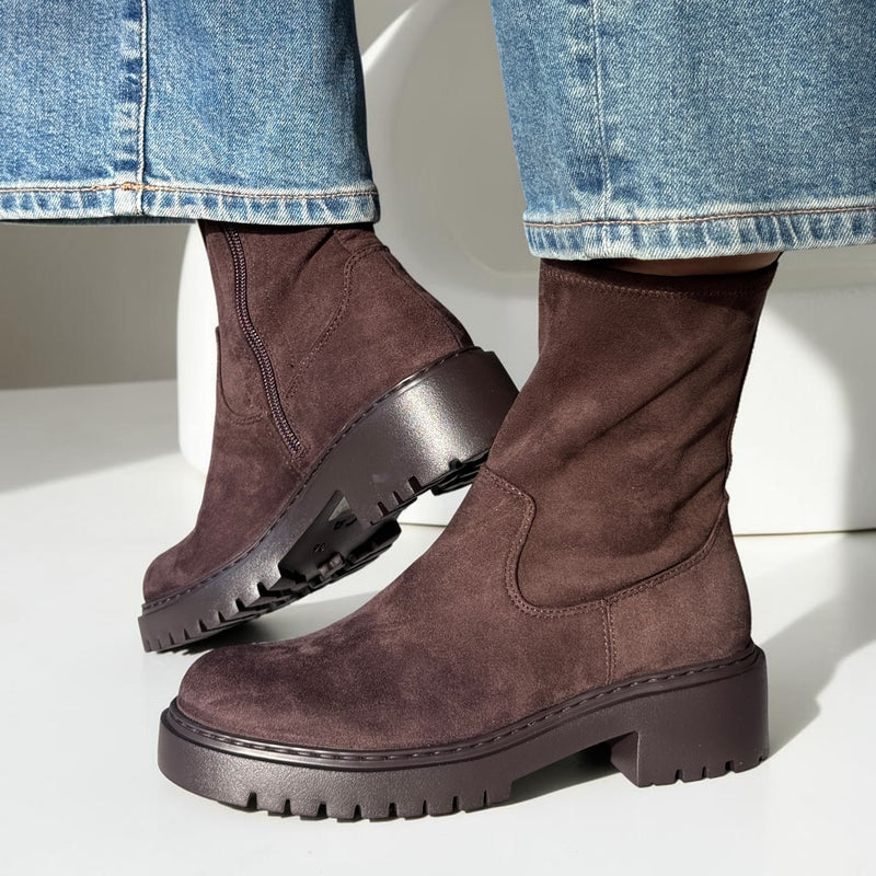 Womens Unisa Guido Brown Ankle Boots - Brown