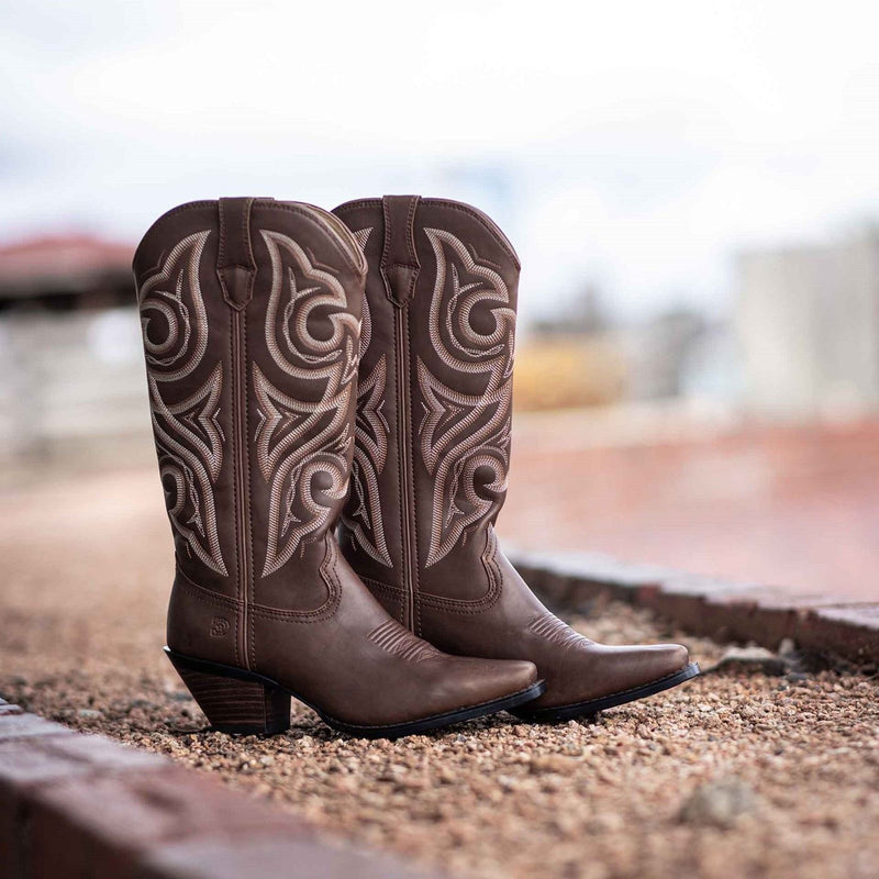 Womens Durango Crush Ankle Boots - Milk Chocolate