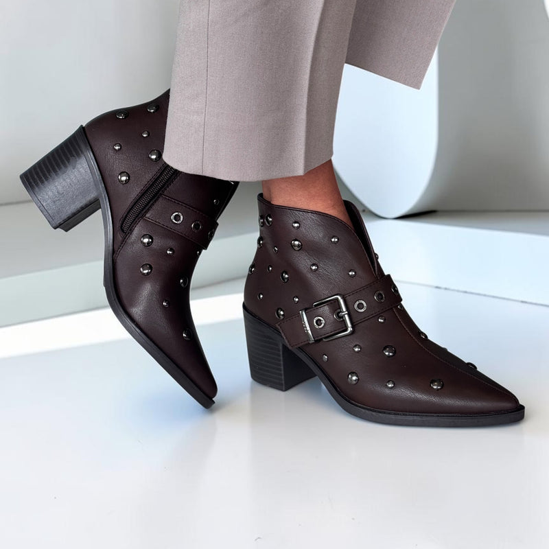 Womens Xti 146499 Brown Ankle Boots - Brown