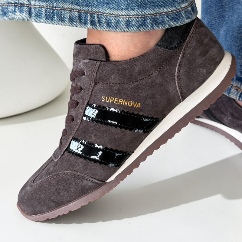 Womens Drilleys Ninety Nine Trainers AW26 - Choccy