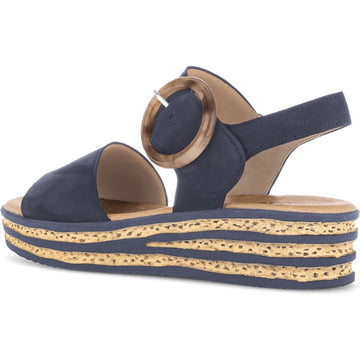 Womens Gabor 84.550 Wedge Andre Sandal - Marine Blue