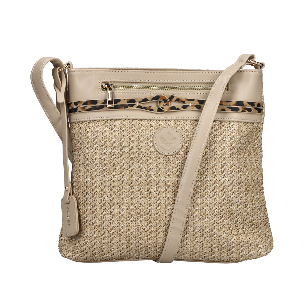Womens Rieker H1519 Beige Combi Shoulder Bag