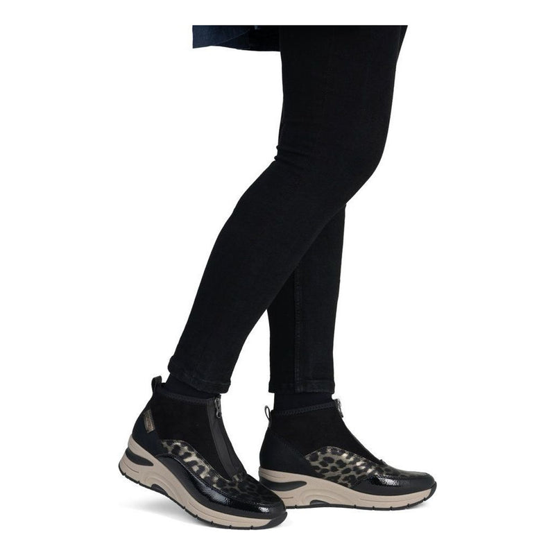 Womens Rieker N9362 Black Boots - Black