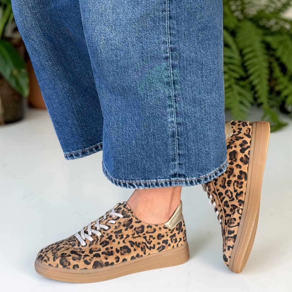Womens Remonte D2C06 Animal Print Trainers