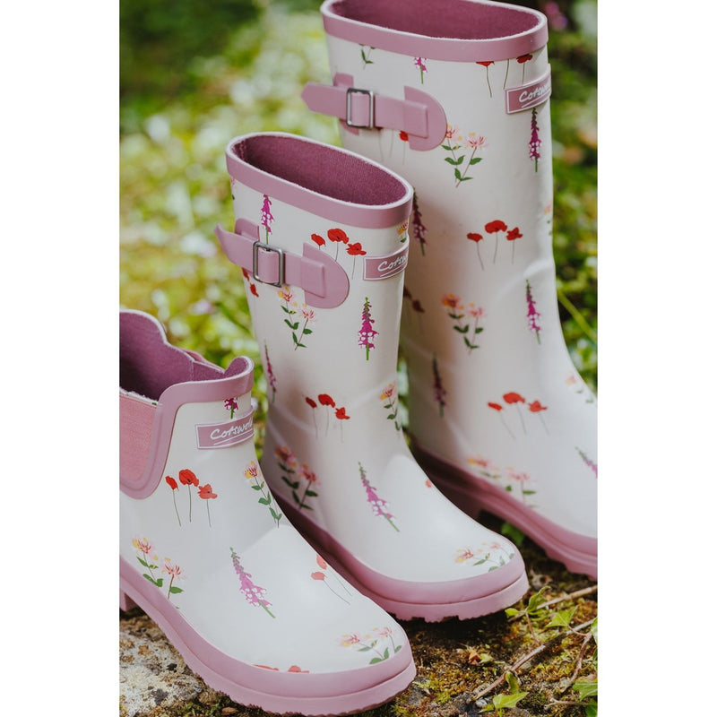 Womens Cotswold Wildflower Ankle Wellingtons - Pink