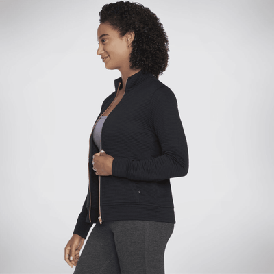 Womens Skechers The Hoodless Hoodie Go Walk Everywhere Jacket - Black