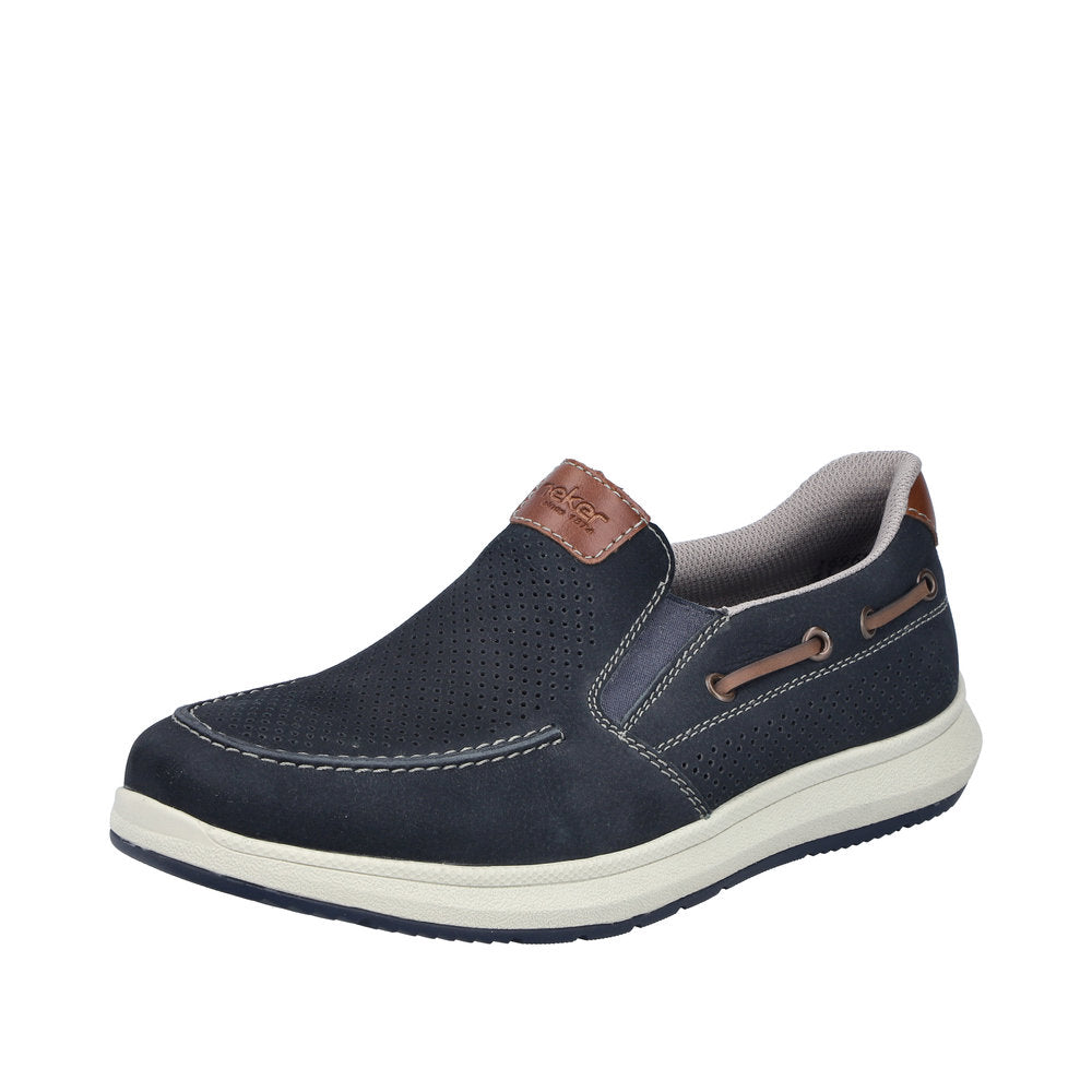 Mens Rieker 16968 Blue Flats