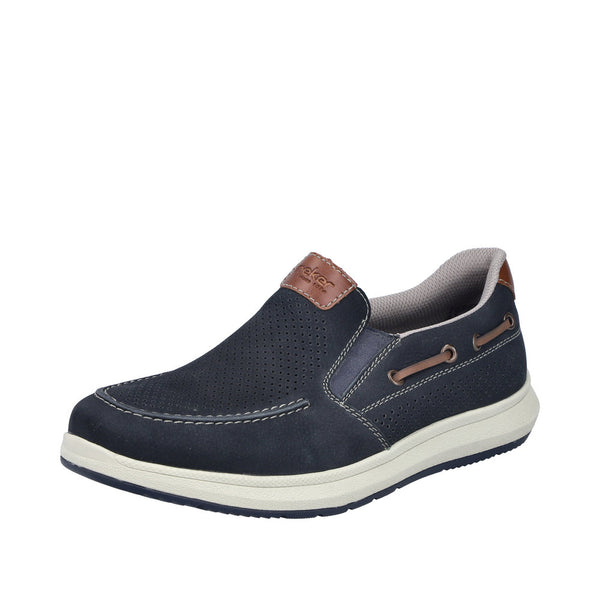 Mens Rieker 16968 Blue Flats - Blue
