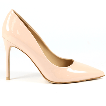 Womens Lunar Ladies Cosmo Nude Patent Court High Heel - Nude Pink