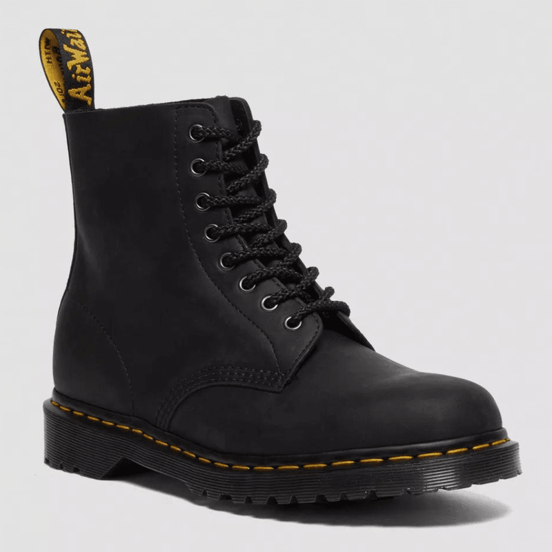 Womens Dr Martens 1460 Pascal Waxed Grain Boots - Black