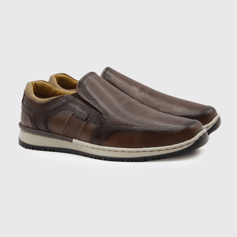 Mens Dubarry Bateman Casual Slip On Shoes - Brown Leather