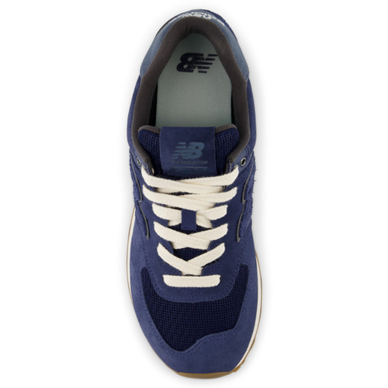 Unisex New Balance 574 Suede Navy Trainers - Navy