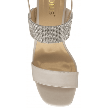 Womens Lotus Ladies Elisena Diamante Block Heel Sandals - Nude Pink