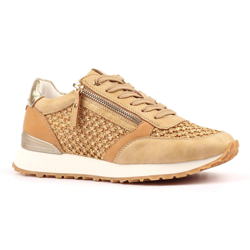 Womens Lunar DLC007 Camel Lara Trainers - Camel