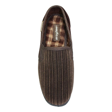 Mens Goodyear Footwear Calder Brown Slippers - Brown