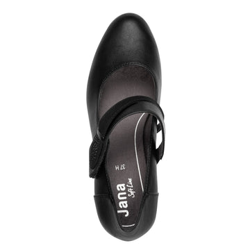 Womens Jana 24465 Black Block Heels - Black
