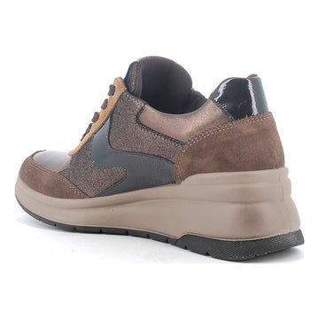 Womens Igi & Co 21523 Side Zip Wedged Trainers - Brown